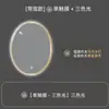 Espelho de Banheiro Oval com Estrutura de Alumínio Sensor de Toque Desembaçador Espelho de Maquiagem LED Espelho Inteligente HD Montado na Parede do Banheiro
