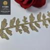 Fio de ouro solúvel em água código de barras folhas bordado cinto renda 3,5 cm acessórios de roupas lolita colar acessórios