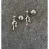 Aretes de Lazo de Circonita Micropavimentada Popular Coreana 2025 para Mujer Aguja de Plata S925 Nicho de Alta Gama Aretes de Perlas