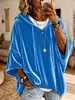 Sudadera Suelta de Terciopelo con Capucha Estilo Europeo y Americano 2026 para Mujer, Jersey con Cordón, Top Casual, Modelo Transfronterizo Otoño e Invierno