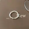 Anillo de Perla Elegante y Suave para Mujer, Anillo Elástico de Lujo Ligero y de Alta Gama, Anillo de Moda y Sencillo, Nueva Tendencia