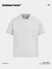 Camiseta de Manga Corta con Cuello Redondo, Corte Tridimensional Estilo Americano, Peso Pesado para Hombre ZOEWATSON, Sencilla, Transpirable, Versátil, Top de Verano