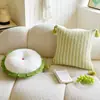 Almofada decorativa estilo Ins, coração feminino, verde, para sofá de sala, encosto, suporte lombar, fronha, almofada decorativa para bay window