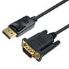 Cable de conexión de video DP a VGA de 1.8 m, Cable de conexión de video DP a VGA grande, Cable de conexión HD DP, dp a vga