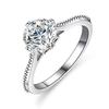 Prata de Lei 1 Quilate Quatro Garras Anel Fita Cor D Moissanita Anel de Diamante Feminino Casal Proposta Aliança de Casamento Atacado Transfronteiriço