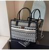 Bolsa de Lona Grande Estilo Étnico Retro, Bolso de Mamá de Lona de Gran Capacidad, Bolso Grande de un Solo Hombro para el Trabajo