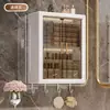 Estante de Baño sin Taladro, Estante de Almacenamiento para Inodoro Montado en la Pared, Gabinete de Caja de Almacenamiento Montada en la Pared para Cosméticos de Lavabo