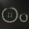 Nuevo Diseño de Anillo Más Vendido Moda Collar de Perlas y Pedrería Aretes Pulsera Accesorios de Novia