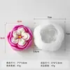 Molde de silicona con forma de flor de loto tridimensional para decoración de pasteles de chocolate DIY, herramientas para hornear y dar forma