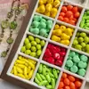Cuentas Acrílicas de Frutas Coloridas Limón Puntos Tiras de Colores Materiales para Joyería Accesorios para Pulsera DIY Cadena de Teléfono Móvil