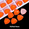 Rinestones Neón Cosidos a Mano Triángulo Gordo Piedras Biseladas Cosidas a Mano Accesorios de Rinestones Fluorescentes Ropa DIY Accesorios para Vestidos de Boda Decoraciones