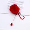 Llavero de Bolas de Pelo DIY Hecho a Mano Abalorios Usables Hebilla de Bola de Pelo Peluda Colorida Colgante para Mochila Joyería Listo para la Venta