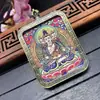 Nuevo colgante thangka de Nepal collar de los ocho dioses guardianes pintura en tela caja gawu caja de pintura de Tíbet con cordón