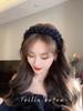 Temperamento Combinable Popular en Internet Aro para el Cabello Estilo Mori Corea del Sur Súper Hada Malla Plisada Diadema Sentido Avanzado Parte Superior Craneal Alta Tarjeta para Lavar el Cabello