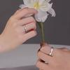 Anillo romántico para pareja, para una mujer y un hombre, con diseño de nicho, grabado para novia y comida.
