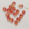 Vidrio transparente polvo dorado tridimensional agujero recto flor de tulipán hojas cuentas diy aretes tocado pulsera colgante material