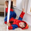Lote Mixto Nueva Edición de Baño para Padres e Hijos Ropa para el Hogar Pijamas Enteros para Niños Pijamas de Franela de Animales de Dibujos Animados de Spiderman