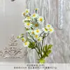 Ramo falso de simulación de color blanco terminado con flores de seda artificial para boda, fila de flores de plástico, arreglo de boda de alta calidad