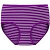 Cueca Feminina Listrada Clássica 100% Algodão Atacado Cintura Média-Alta Levanta Bumbum Calça Curta Vermelha Grande