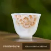 Taza de té de alta gama de seis colores, estilo vintage pintada a mano para ceremonias de té para maestros, juego de té de cristal, taza especial para beber té