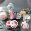 Base Xue Mei Niang Desechable Papel Aceite Portapapeles Pastel Pequeño Crema Ligera Taza Mafen Molde para Hornear Resistente a Altas Temperaturas Portapapeles