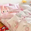 Juego de Cuatro Piezas de Algodón Congelado Sábana para Cama de Niña Juego de Tres Piezas para Niños Ropa de Cama de Algodón 3D Princesa Aisha