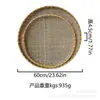 Recogedor de Bambú Hecho a Mano para Uso Doméstico, Productos Redondos de Bambú Tejido, Colador para Almacenamiento, Lavado de Verduras, Secado, Decoración de Granja, Productos de Bambú