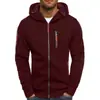 Suéter Deportivo con Capucha para Hombre de Otoño e Invierno de Gran Tamaño para Comercio Exterior, Chaqueta con Cremallera, Cárdigan Casual de Color Sólido para Hombre
