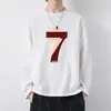 Nuevo Estilo de Otoño Holgado Cuello Redondo Versátil Camiseta de Manga Larga para Hombre Top Pulóver con Estampado de Moda para Hombre LOGOTIPO Personalizable