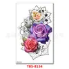 Pegatina de Tatuaje Pegatina de Tatuaje para Mujer Flor Brazo Medio Brazo Set de Pegatinas de Tatuaje
