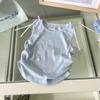 Xt259505 Traje para Niñas 2025 Verano Nuevo Estilo con Cordones y Lazo Estilo Occidental Top Falda de Malla Ropa para Niños