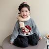 Malharia Infantil 2025 Nova Outono e Inverno Malharia Infantil de Desenho Animado Roupa de Inverno para Bebê Menina Suéter Camisa Base