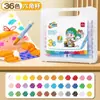 Pasteles al Óleo Deli de 24 Colores, Crayones que No Ensucian la Mano, Palitos de Colores Especiales para Jardín de Infancia, Niños de Primaria Lavables de 36 Colores