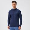 Roupas masculinas de treino colarinho suéter esportivo meia zíper reflexiva fitness manga comprida secagem rápida running top 31519