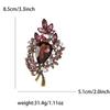 Broche de aleación de diamantes de imitación de cristal de tamaño mediano, creativo, de moda coreana, exquisito, combina con todo, para mujer, ramillete, joyería