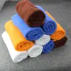 Toalhas de rosto e mão de algodão puro espessas para hotel, restaurante, creche, toalhas quadradas pequenas brancas, toalhas pequenas azuis e cor de café