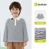 Colección de Manga LargaCamisetas para Niños Familia Dudu Camisetas Base para Niños Otoño Estilo Otoño y Primavera Ropa para Niñas Ropa para Niños