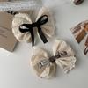 Estilo Igual de Zhao Lusi Branco Estilo Ballet Renda Vazada Elástico de Cabelo Tecido Scrunchie Scrunchie Estilo Coreano