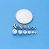 Cuentas de plata esterlina S925, cuentas sueltas, cuentas retorcidas, cuentas de sandía, cuentas de Buda, cuentas espaciadoras, material de bricolaje hecho a mano, accesorios de plata lisa