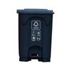 Contenedor de basura clasificado con pedal de 50 l para hotel, exterior, comercial, hospitalario, de plástico GB.