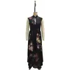Ropa de Mujer Amazon Europea y Americana 2026 Nuevo Vestido Largo sin Mangas con Estampado Digital Negro Vestido Ajustado con Flores Tridimensionales