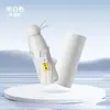 Guarda-chuva dobrável tipo cápsula de 8 varetas com 50% de desconto, revestimento preto espessado, portátil e leve, modelo novo para uso em dias ensolarados e chuvosos, pode ser impresso com logotipo