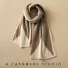 Cachecol de Cashmere para Mulheres, Protetor de Pescoço Espesso, Xale Versátil Estilo Coreano para Homens e Mulheres, Xale de Casal, Nova Moda 2025 Bloqueio de Cores Design Puro