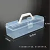 Caixa de Armazenamento para Caligrafia Caixa para Pincel Caneta Portátil Transparente Caixa de Ferramentas Manuais Quatro Tesouros do Estudo Caixa de Armazenamento para Canetas Guache Aquarela
