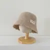 Sombrero de pescador para niña estilo coreano, nuevo sombrero de punto elegante para otoño e invierno, sombrero tipo cubo versátil y moderno, sombrero de princesa transfronterizo