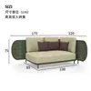 Sofá de Exterior Diseño de Patio de Villa Combinación de Muebles Impermeables Aleación de Aluminio Nórdica Ocio Oficina de Ventas Sofá Tejido de Ratán
