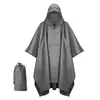Impermeable para Exteriores, Poncho Impermeable, Montañismo, Senderismo, Pesca, Impermeable, Poncho Multifuncional, Tres en Uno, Ciclismo