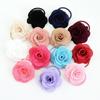 Cocar infantil quente europeu e americano multicamadas tridimensional charmoso grande flor rosa anel de cabelo cabeça flor atacado tecido elástico 698