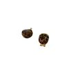 Nuevos Pendientes Ovalados con Tachuelas Estampado de Leopardo y Terciopelo Otoño/Invierno Estilo Retro Maillard Pendientes Elegantes Lujo Ligero Sensación de Alta Gama Joyería para Orejas