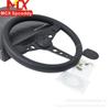 Modificación de Coche de Venta Caliente Transfronteriza Volante de 14 pulgadas P5 Piel Genuina Cuero Mate Volante Plano de Carreras Universal